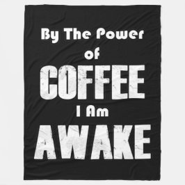 Koffievermogen (wit) fleece deken