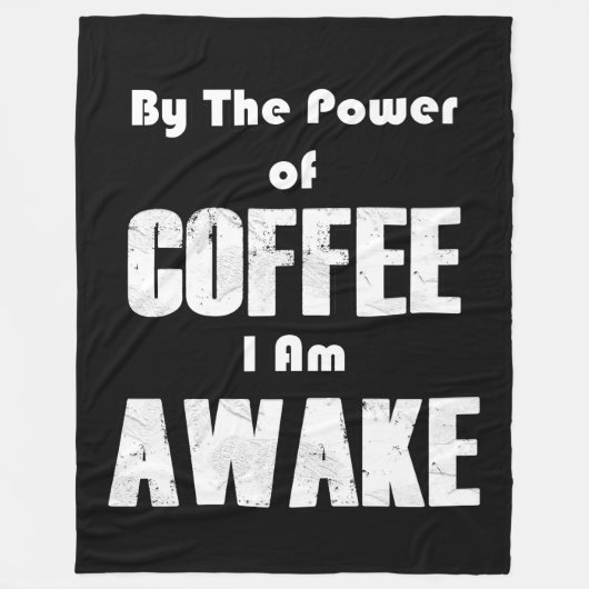 Koffievermogen (wit) fleece deken (Voorkant)