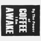 Koffievermogen (wit) fleece deken (Voorkant (Horizontaal))