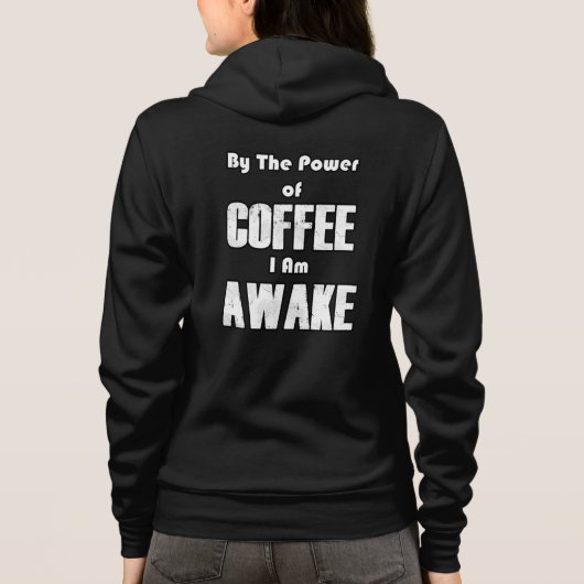 Koffievermogen (wit) hoodie (Achterkant)