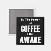 Koffievermogen (wit) magneet (Voorkant / Achterkant)