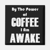 Koffievermogen (wit) magneet (Voorkant)