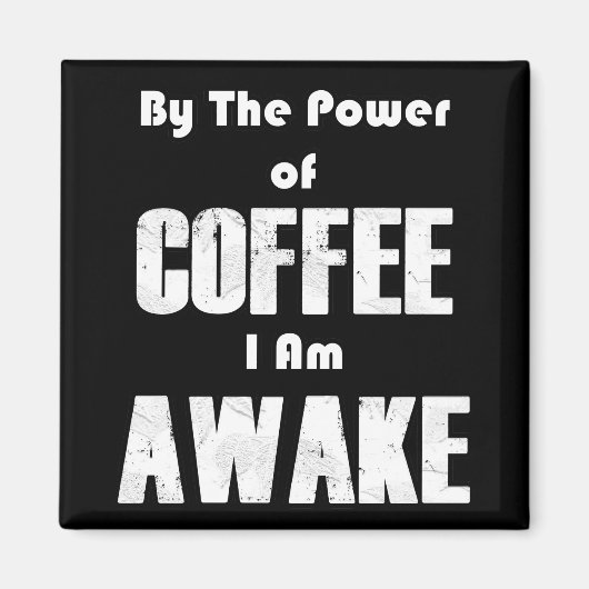 Koffievermogen (wit) magneet (Voorkant)