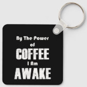 Koffievermogen (wit) sleutelhanger (Achterkant)