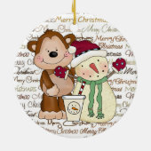 Koffieversiering Koffievrienden feestdag Keramisch Ornament (Achterkant)