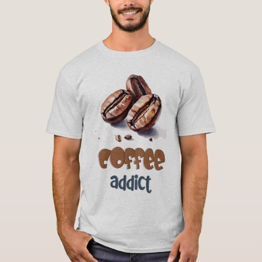 Koffieverslaafde? De liefde voor cafeïne vieren T-shirt (Voorkant)