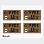 Koffieverslaafde II Rechthoekige Sticker (Vel)