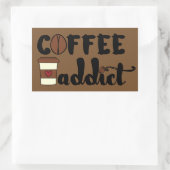 Koffieverslaafde II Rechthoekige Sticker (Tas)