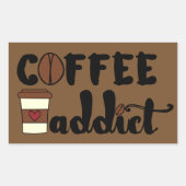 Koffieverslaafde II Rechthoekige Sticker (Voorkant)