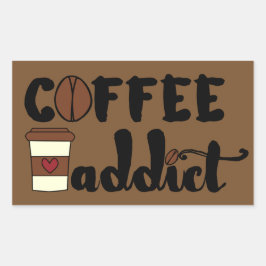 Koffieverslaafde II Rechthoekige Sticker