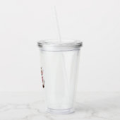 Koffieverslaafde Koe Acryl Drinkbeker (Links)