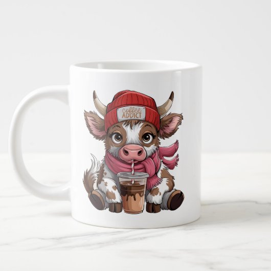 Koffieverslaafde Koe Grote Koffiekop (Links)