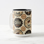 Koffieverslaafde koffie mok (Voorkant links)