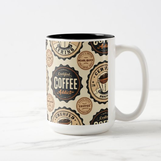 Koffieverslaafde koffie mok (Rechts)