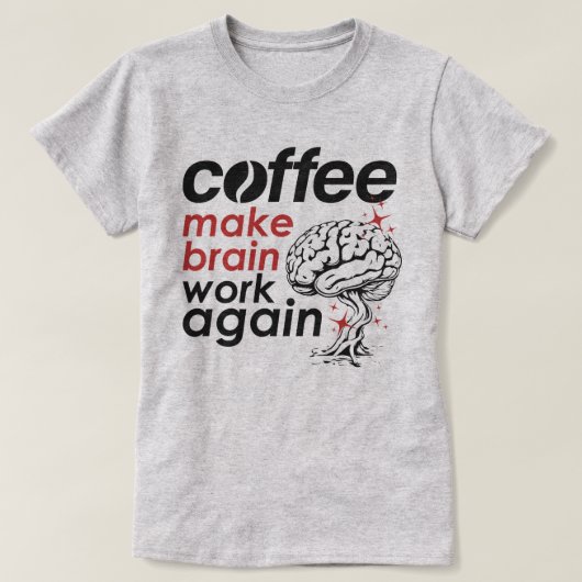 Koffieverslaafde liefhebbers t-shirt (Design voorkant)