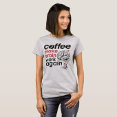 Koffieverslaafde liefhebbers t-shirt (Voorkant volledig)
