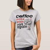 Koffieverslaafde liefhebbers t-shirt (Voorkant)