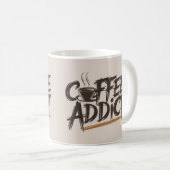 Koffieverslaafde Mok | Grappig Cafeïne Lover Gift (Voorkant rechts)