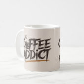 Koffieverslaafde Mok | Grappig Cafeïne Lover Gift (Voorkant links)