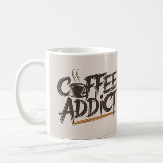 Koffieverslaafde Mok | Grappig Cafeïne Lover Gift (Links)