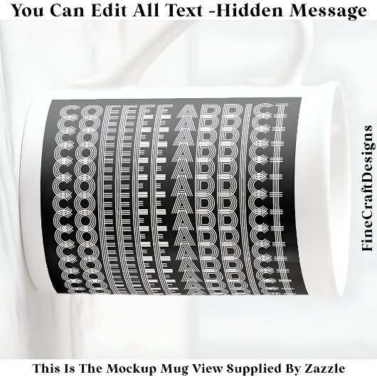 Koffieverslaafde Verborgen Bericht Grappige nieuwi Porselein Kop