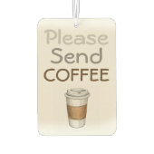 Koffieverslaafde's Auto Luchtverfrisser (Achterkant)