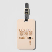 koffieverslaving bagagelabel (Voorkant (verticaal))