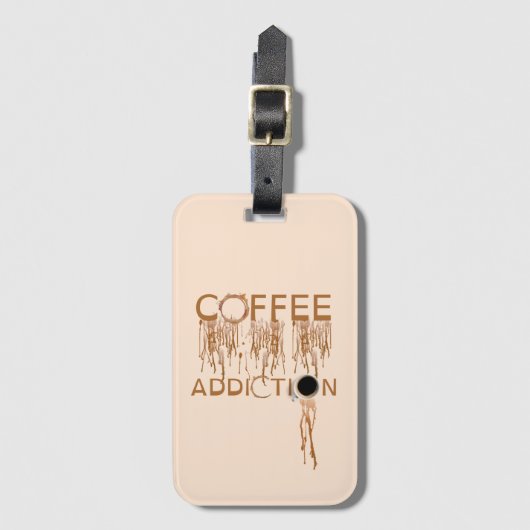 koffieverslaving bagagelabel (Voorkant (verticaal))