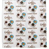 koffieverslaving douchegordijn (Voorkant)