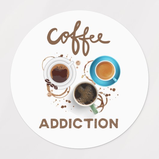 koffieverslaving labels (Design 1)
