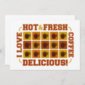 Koffievierkant, aanpasbaar kaart (Voorkant / Achterkant)