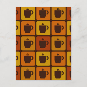 Koffievierkantjes briefkaart, aanpasbaar briefkaart