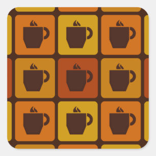 Koffievierkantjes stickers