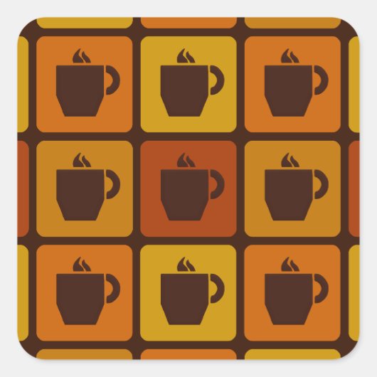 Koffievierkantjes stickers (Voorkant)