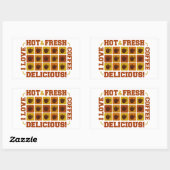 Koffievierkantjes stickers (Vel)
