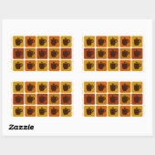 Koffievierkantjes stickers (Vel)