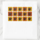 Koffievierkantjes stickers (Tas)