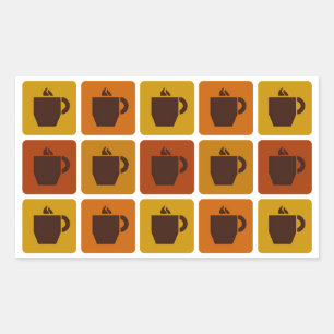 Koffievierkantjes stickers