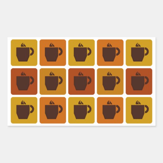 Koffievierkantjes stickers (Voorkant)
