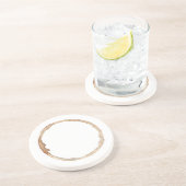 Koffievlek-onderzetter Zandsteen Onderzetter (Zijkant)