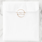 Koffievlek Ronde Sticker (Tas)
