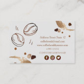 Koffievlekken en bonen visitekaartje (Achterkant)