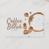 Koffievlekken en bonen visitekaartje (Voorkant)