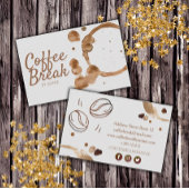 Koffievlekken en bonen visitekaartje