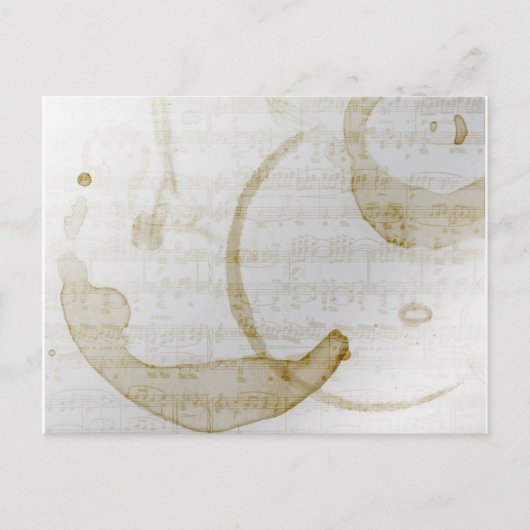 koffievlekkenmuziek briefkaart (Voorkant)