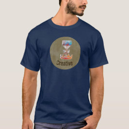 Koffievlekpatroon en ephemera voor journaal t-shirt