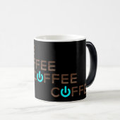 Koffievoeding (blauw) magische mok (Voorkant rechts)