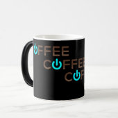 Koffievoeding (blauw) magische mok (Voorkant links)