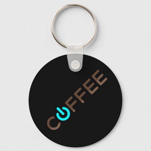 Koffievoeding (blauw) sleutelhanger (Voorkant)