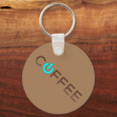 Koffievoeding (blauw) sleutelhanger (Achterkant)